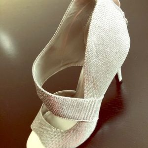 Silver Sequined Heels